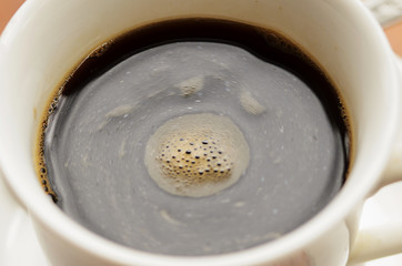 Close up of Espresso coffee cup