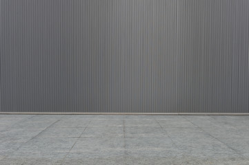 street wall background ,Industrial background, empty grunge urban street with warehouse brick wall