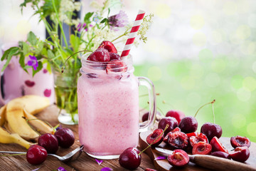 Fresh homemade healthy berry smoothie