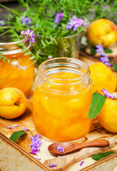 Delicious homemade apricot jam