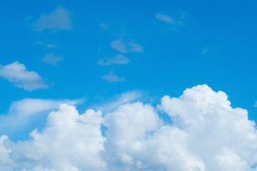 blue sky and  white  clouds background