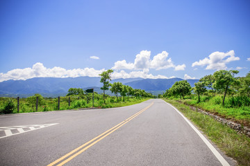 Trees and roads in Chishang,Taitung,Taiwan
