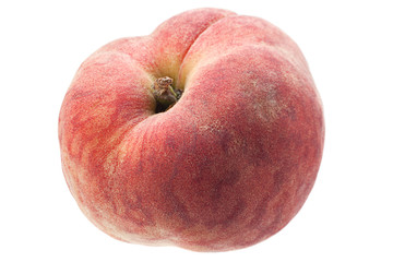 Figs peach fruit on white