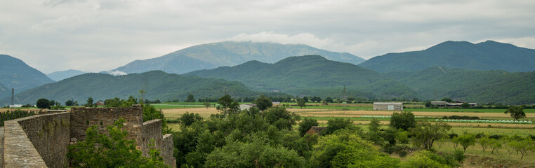 Fototapeta na wymiar Panorama vallée Ainsa Espagne