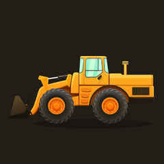 Construction equipment vector illustration.