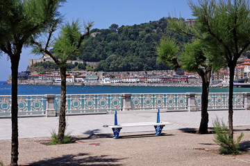 bench at the bay, donostia