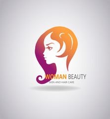 Girls portrait with long hair