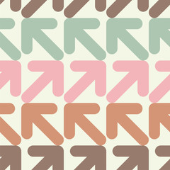 Seamless vector background with decorative arrows. Flat design. Textile rapport.