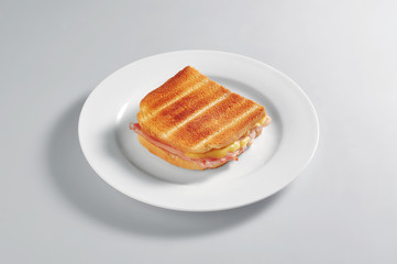 Plate with single toast