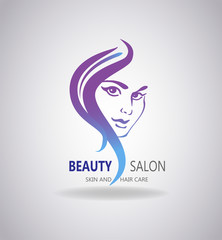 Girls portrait with long hair