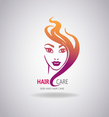 Girls portrait with long hair