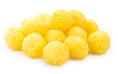 Fresh made Cheese Balls (over white)