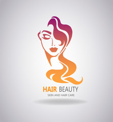 Girls portrait with long hair