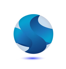 Abstract blue globe logo