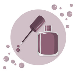 Obraz premium Nail polish vector set icon template colorful package label