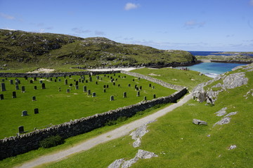 Fototapeta premium Friedhof am Meer, Äussere Hebriden, Schottland