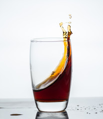 splash of drink from a glass
