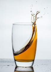 splash of drink from a glass
