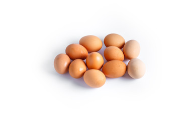 eggs white background