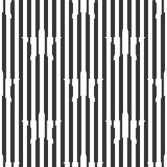 Abstract seamless geometric black and white pattern, narrow and wide lines, stars