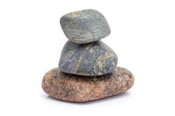 Stones isolated on white background