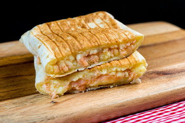 Homemade french buckwheat galette on the table