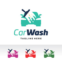 Car Wash Logo Template Design Vector, Emblem, Design Concept, Creative Symbol, Icon
