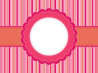 Naklejka premium Flower card frame design
