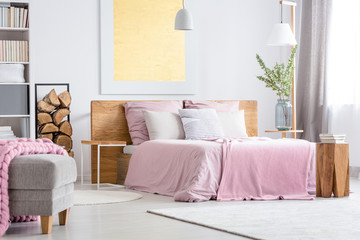 Big wooden bed