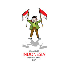  Boy with Indonesia Flags