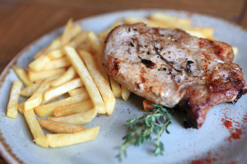 Steak with french fries