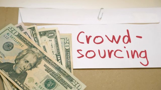 Crowdsourcing income concept
