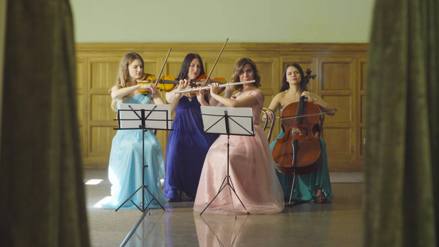 Quartet playing classic music