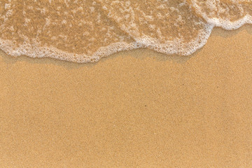 Wave on the sand beach background