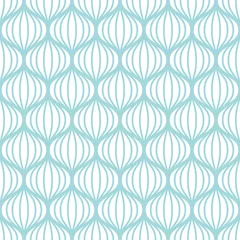 Seamless Pattern Retro Waves Turquoise © Jan Engel