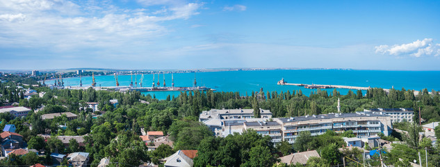 Obraz na płótnie Canvas Feodosia city panoramic view, Crimea, Russia