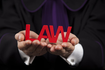 Law theme, mallet of the judge