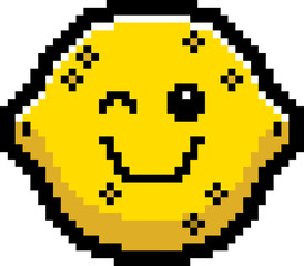 Obraz premium Winking 8-Bit Cartoon Lemon