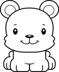 Obraz premium Cartoon Smiling Bear