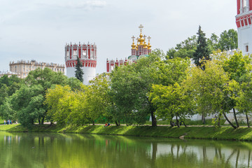 Fototapeta na wymiar Novodevichy Convent view in Moscow, Russia