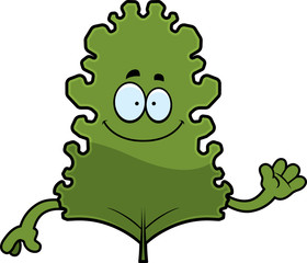 Cartoon Kale Leaf Waving