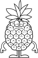 Sad Cartoon Pineapple