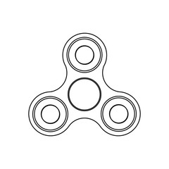 Icon of the spinner in the style of the outline. Vector illustration.