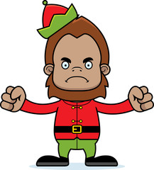 Cartoon Angry Xmas Elf Sasquatch