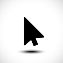 Computer mouse click pointer cursor arrow flat icon