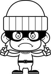 Cartoon Angry Thief Monkey