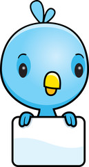 Cartoon Baby Blue Bird Sign
