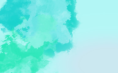 Abstract water color ,green ocean background.