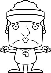 Cartoon Angry Lifeguard Woman