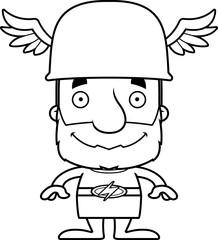 Cartoon Smiling Hermes Man